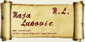 Maja Lupović vizit kartica